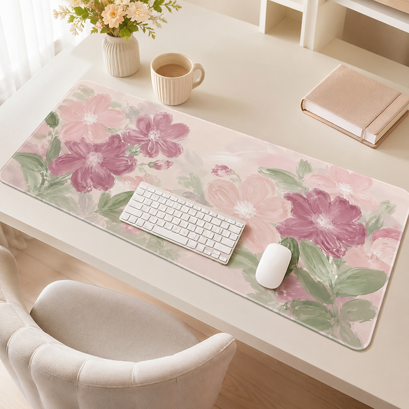 Laptop Accessories Pink - Tapis de souris rose Sakura aquarelle,
