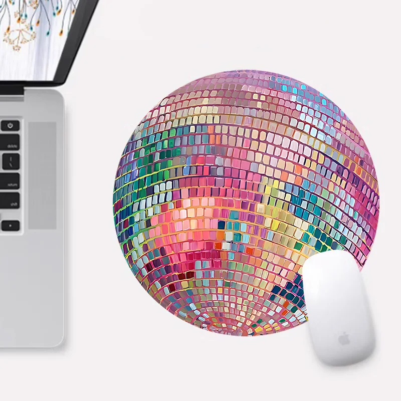Tapis de souris rond en caoutc - Laptop Accessories Pink avis et prix