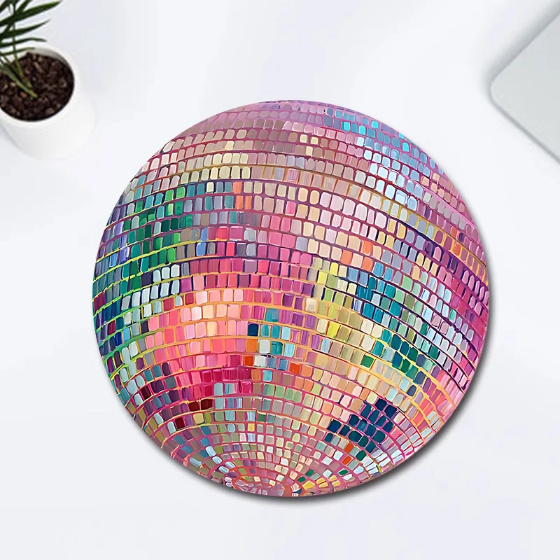Tapis de souris rond en caoutc - Laptop Accessories Pink avis et prix
