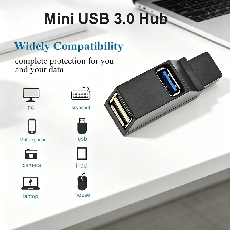 Hub USB 3.0 2.0 rotatif à 3 po - Laptop Accessories Usb avis et prix