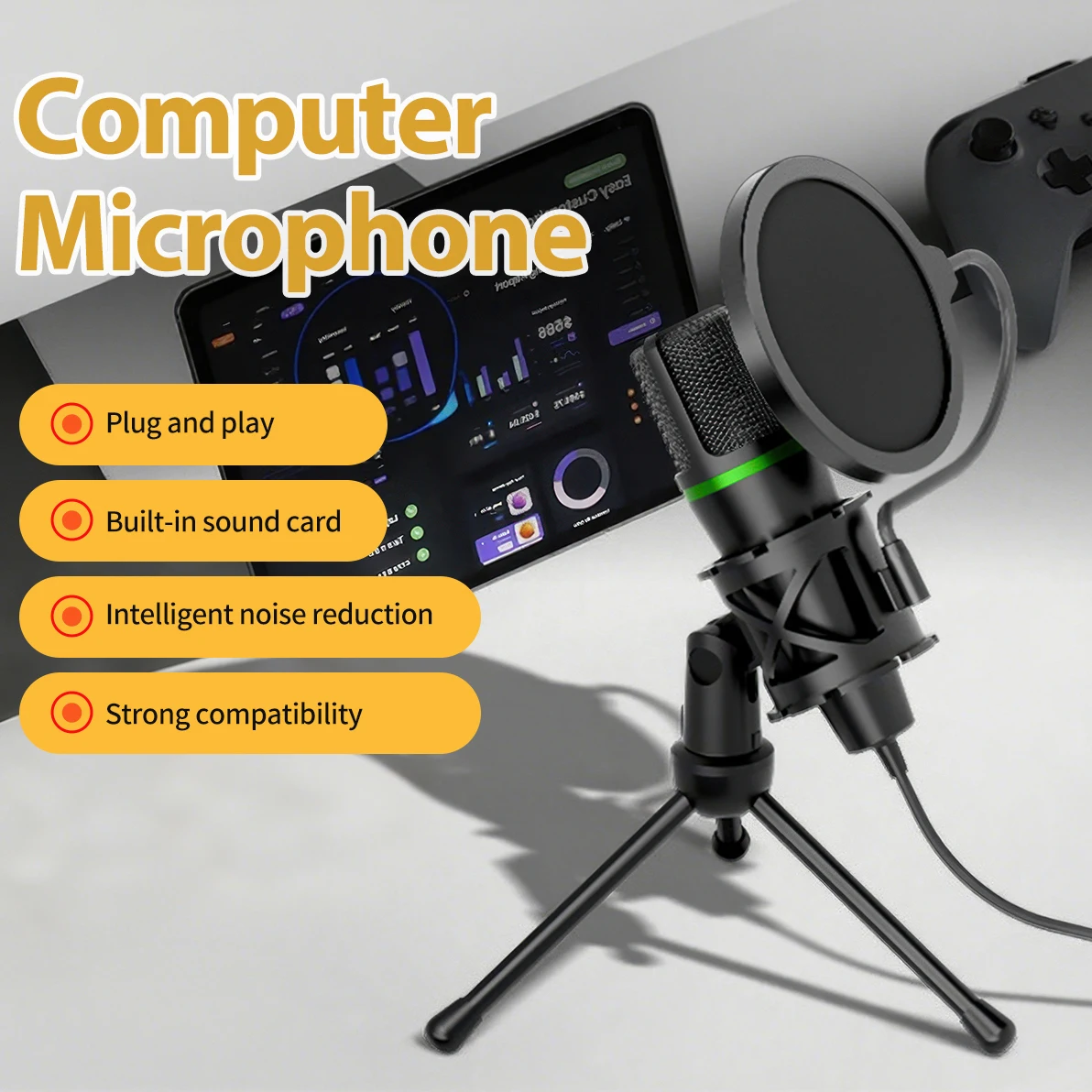 Microphone à condensateur USB  - Laptop Accessories Usb avis et prix
