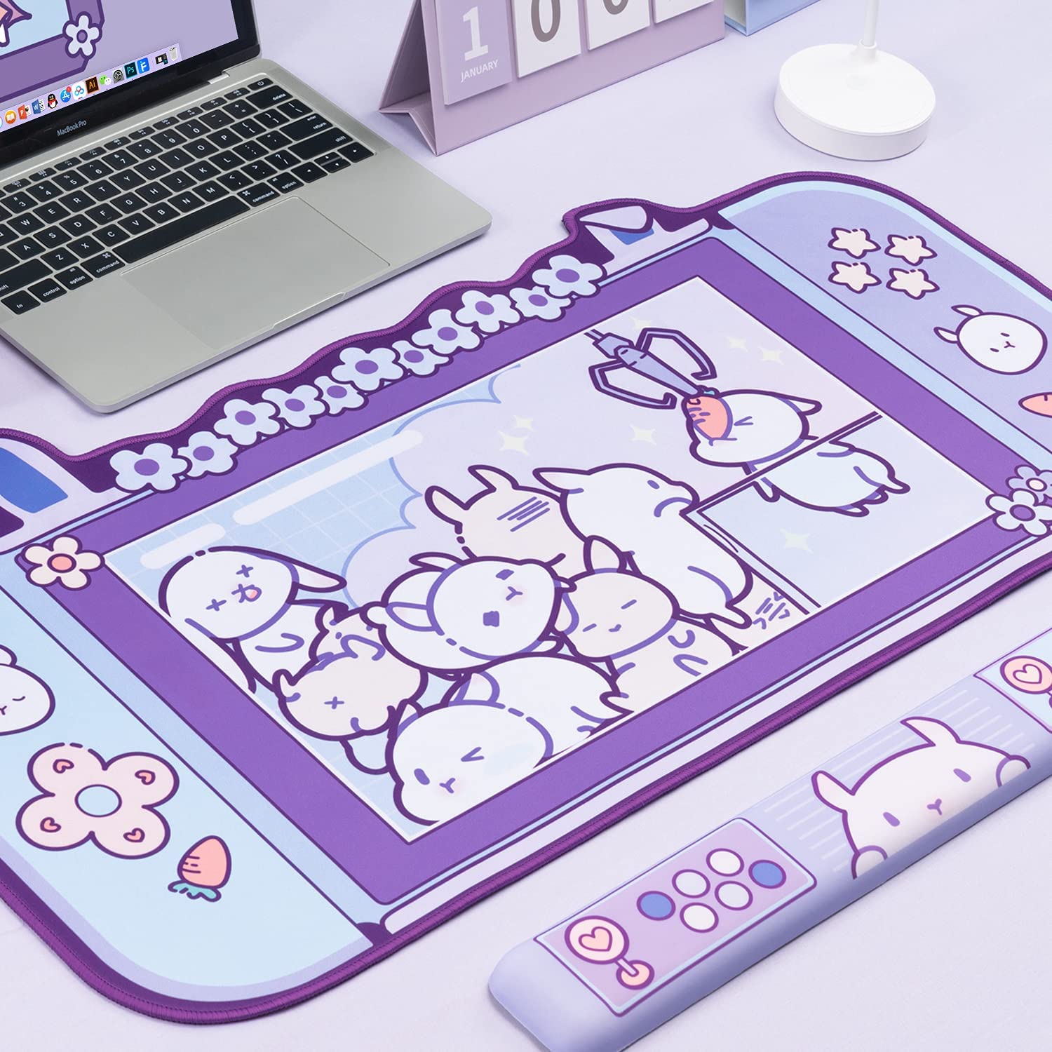 Grand tapis de souris de jeu K - Laptop Accessories Pink avis et prix